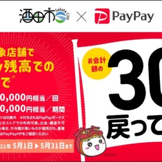 酒田市PayPay30%戻ってくるキャンペーン